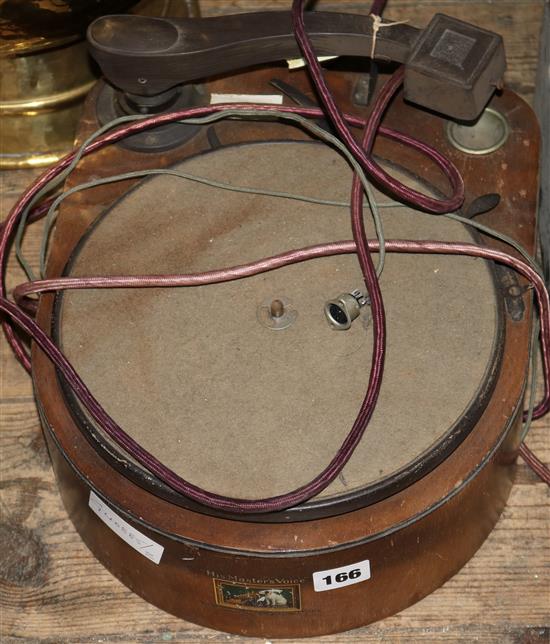 Old His Masters Voice record player